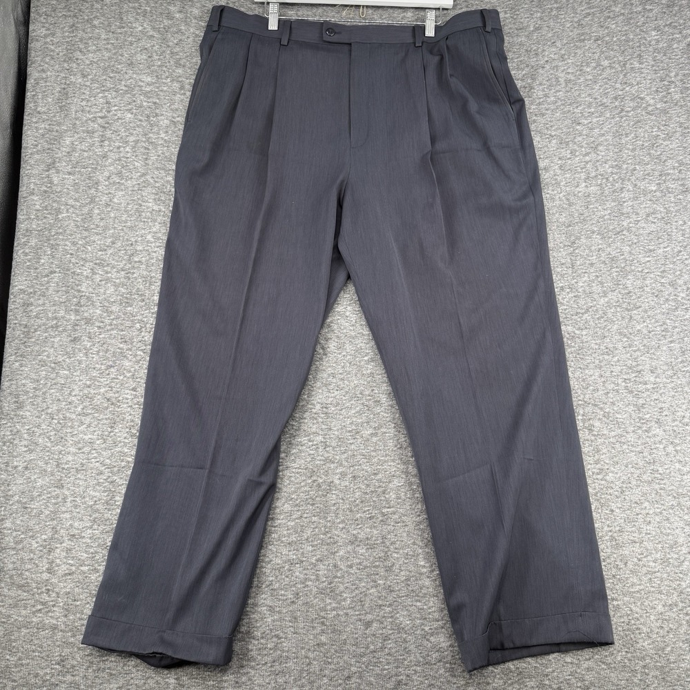 Louis Raphael Men's Brown Pleated Front Cuffed Dress Pants 40x30